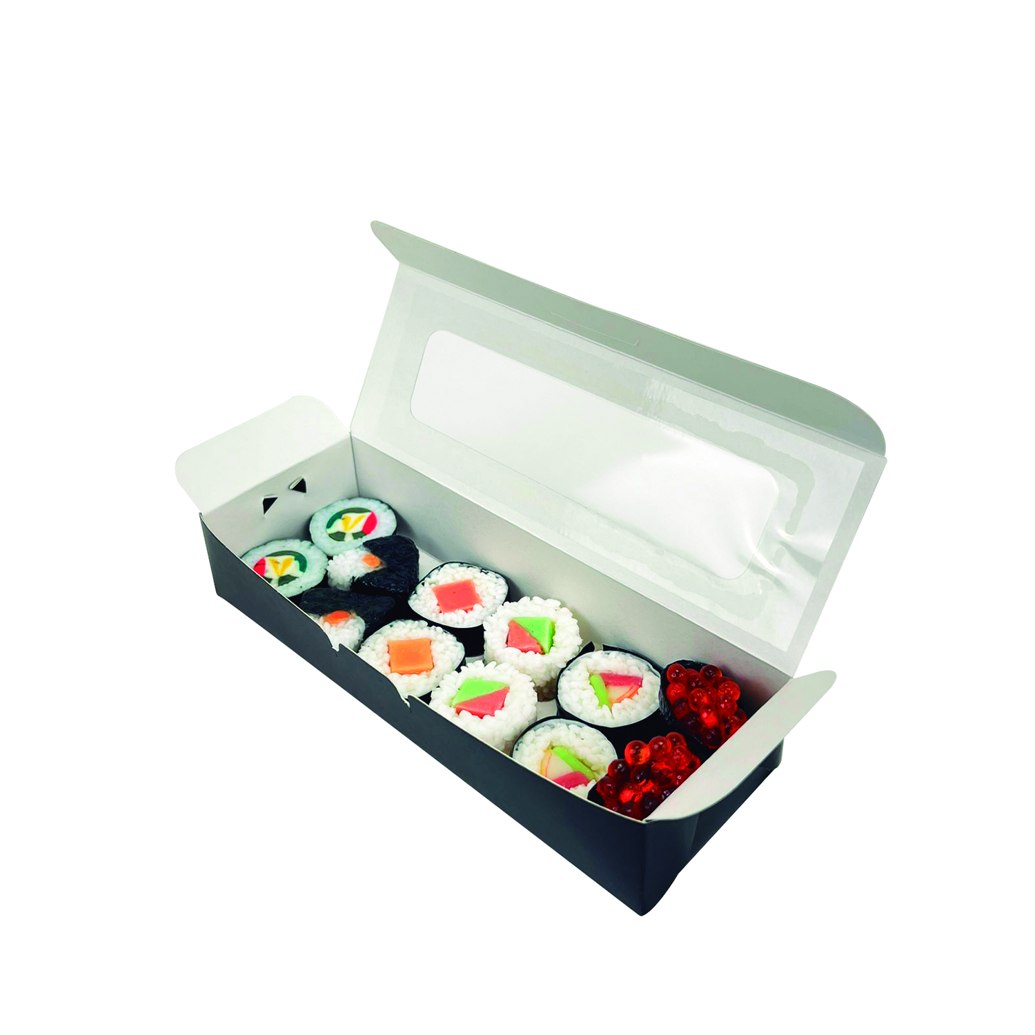 Embalagem c/ visor Preta P (20 x 7 x 4 cm) - 50 unidades