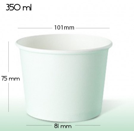 Pote Papel Descartável 350 Ml s/ tampa Personalizado