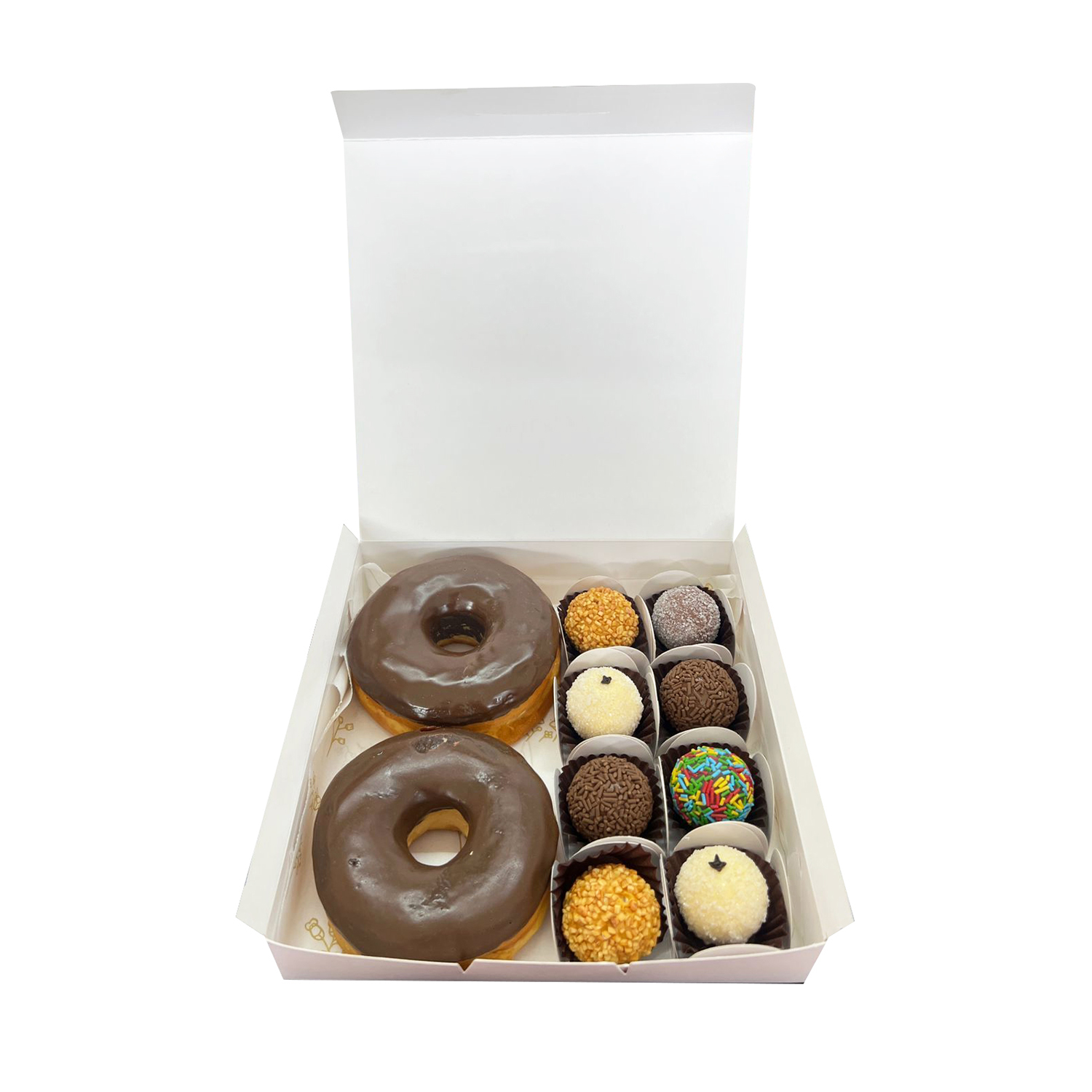 Embalagem p/ Chocolate, doces finos, Donuts P (16,3 x 16,6 x 3,3 cm) - 100 unidades
