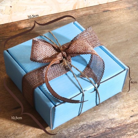 Caixa Papelão Azul celeste Pequenos Objetos (10,5 x 10,5 x 4 cm) - 50 unidades