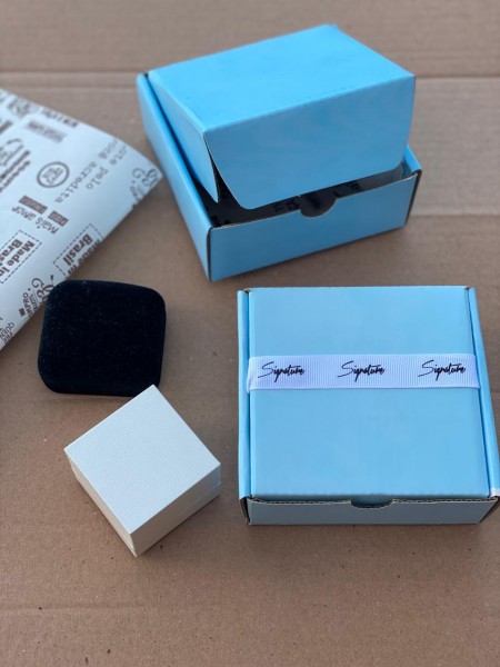 Caixa Papelão Azul celeste Pequenos Objetos (10,5 x 10,5 x 4 cm) - 50 unidades