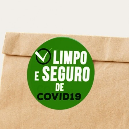 Lacre Segurança COVID Selo adesivo Redondo (5,8 cm) - 1 mil unidades