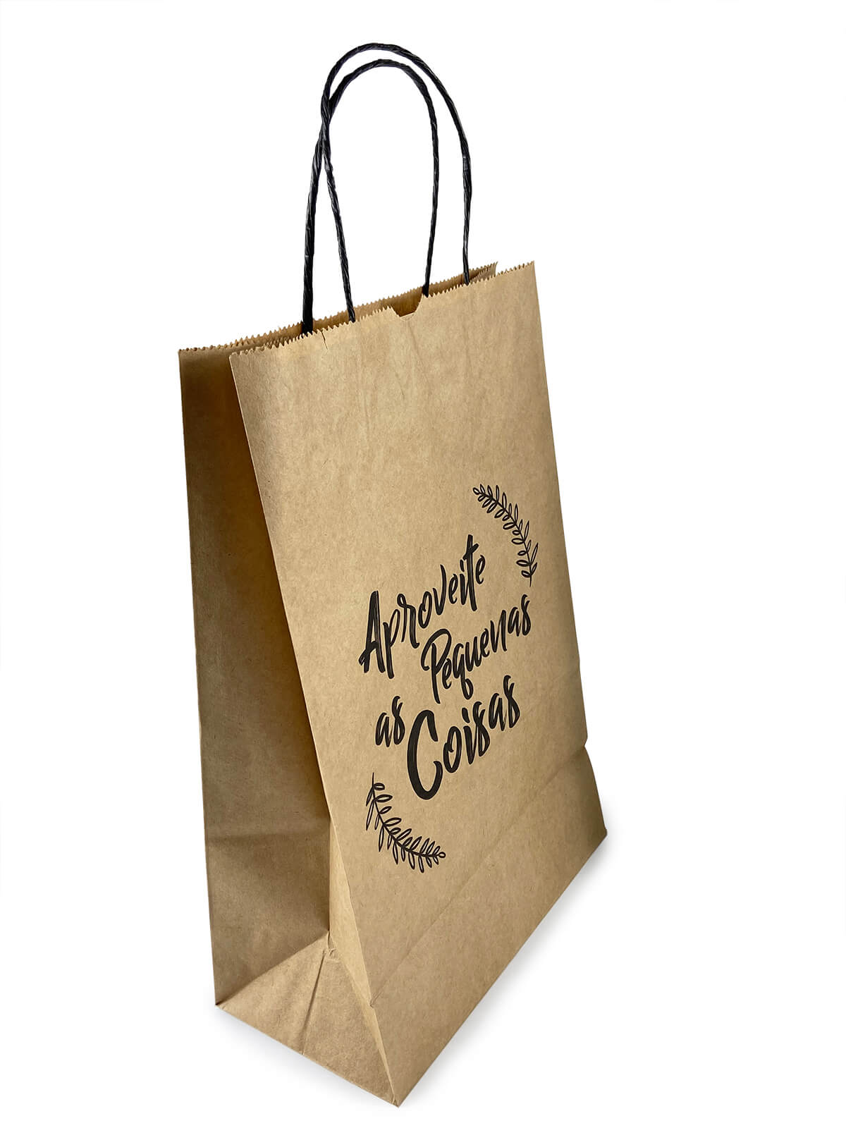 Sacola Kraft c/ Alça (22 x 11,5 x 34 cm) Pequenas Coisas - 100 Unidades