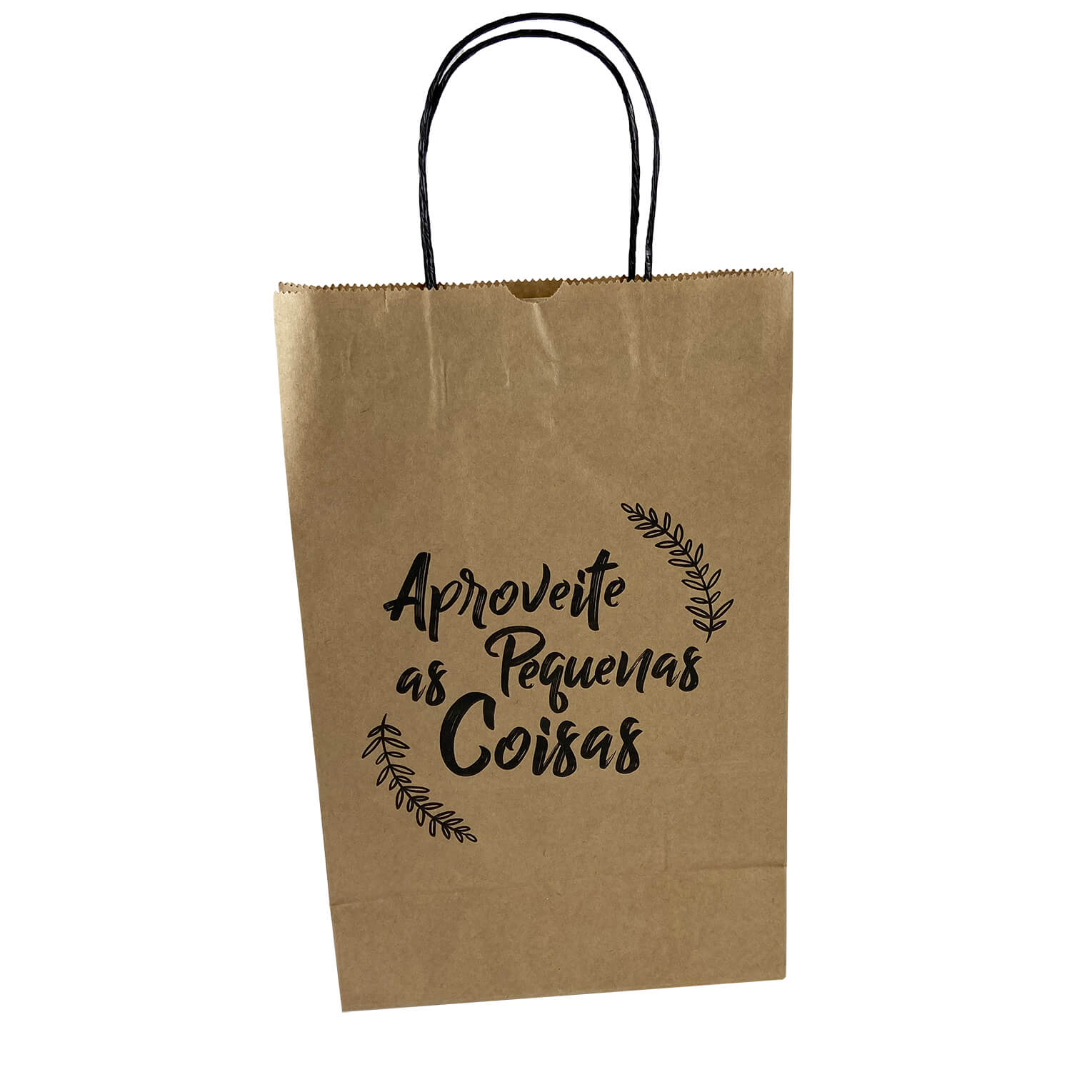 Sacola Kraft c/ Alça (22 x 11,5 x 34 cm) Pequenas Coisas - 100 Unidades
