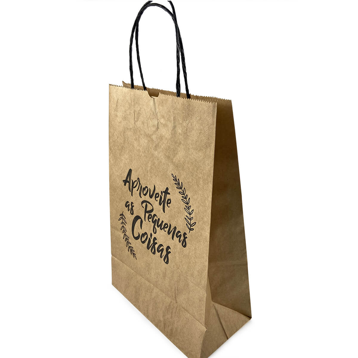 Sacola Kraft c/ Alça (22 x 11,5 x 34 cm) Pequenas Coisas - 100 Unidades