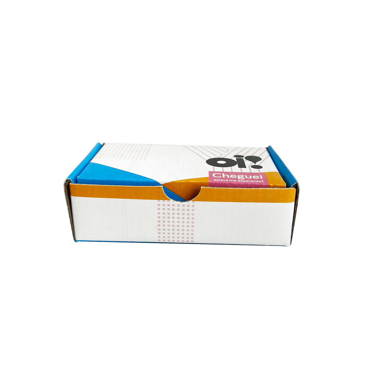 Caixa Correios / E-commerce Empastada (13 x 8,3 x 3,7 cm) Oi Rosa/Azul - 50 unidades