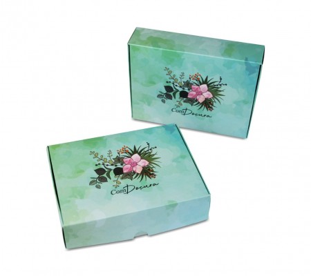 Embalagem p/ 12 doces c/ berço Acqua (16,4 x 12,5 x 4 cm) - 100 unidades