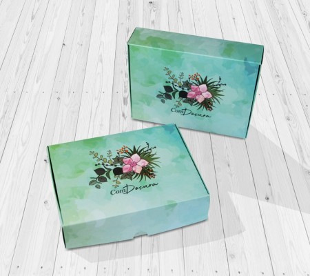 Embalagem p/ 12 doces c/ berço Acqua (16,4 x 12,5 x 4 cm) - 100 unidades