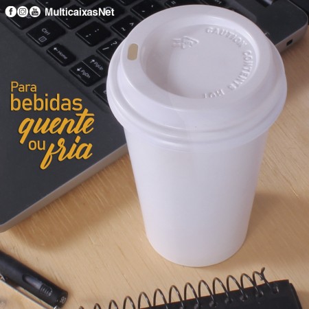 Copo de Papel Descartável 500 Ml s/ Tampa - 100 Unidades