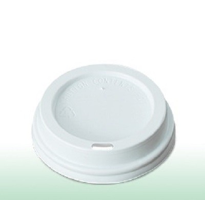 Tampa para copo 240 ml e 300 ml com Bico Branca – 100 unidades