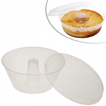 Forma p/ pudim 500 ml com tampa forneavel - 60 unidades