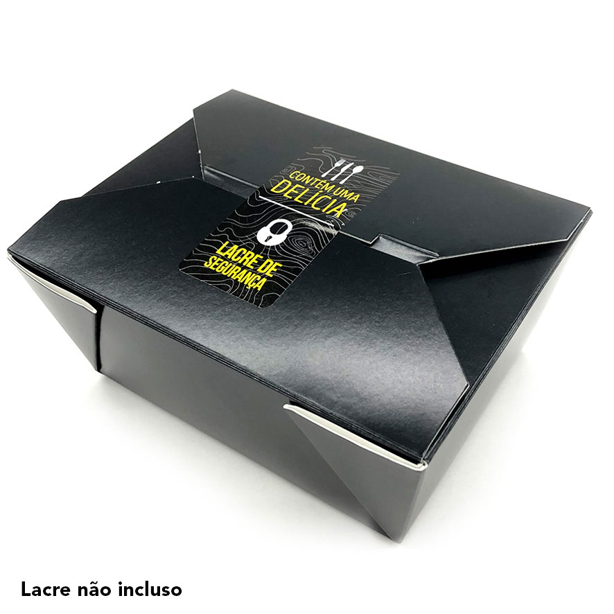 Lacre de Segurança Retangular Preta (3,5 x 7,8 cm) - 1000 unidades