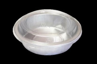 Marmitex de Alumínio wyda Redonda SW718 c/ Tampa Pet 718 ml- 50 unidades