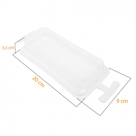Tampa Plastico p/ Bandeja Multiuso Grande (20 x 9 cm) - 100 unidades
