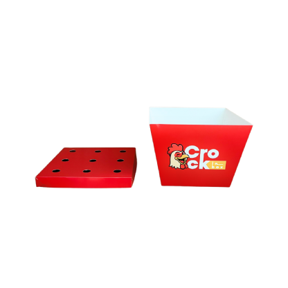 Balde Fechado para Frango Frito P (9 x 9 x 9 cm) Personalizado