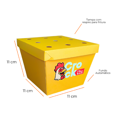 Balde Fechado para Frango Frito M (11 x 11 x 11 cm) Personalizado