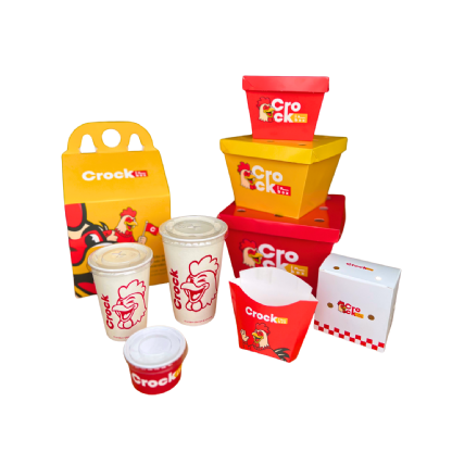 Balde Fechado para Frango Frito M (11 x 11 x 11 cm) Personalizado