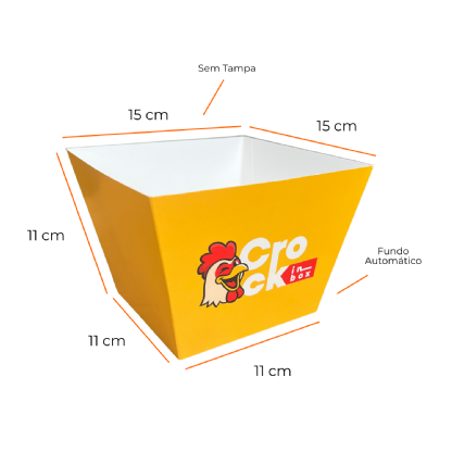 Balde para Frango Frito M (11 x 11 x 11 cm) Personalizado
