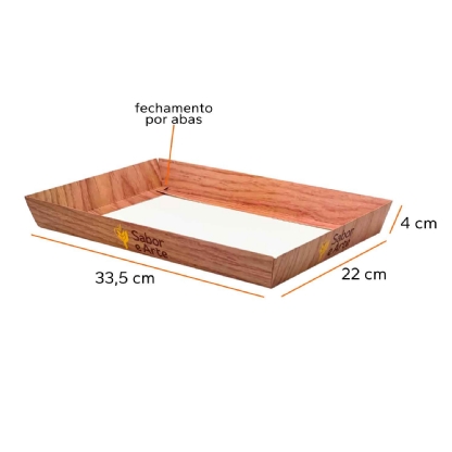 Bandeja c/ Tampa Multiuso (33,5 x 22 x 4 cm) Personalizada