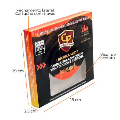 Embalagem Para Refrigeração de Linguiça (18 x 2,5 x 19 cm) Personalizada