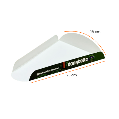 Embalagem Pizza Fatia triangular (25 x 18 cm) Personalizada