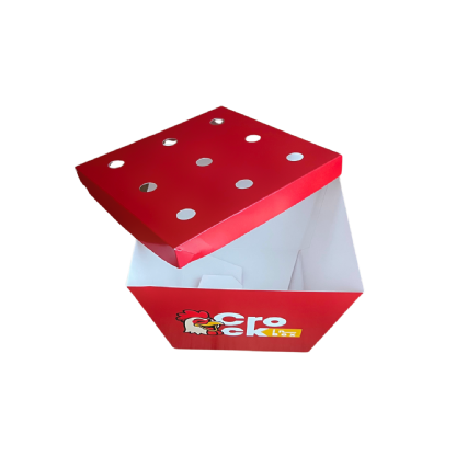 Balde Fechado para Frango Frito G (13 x 13 x 13 cm) Personalizado