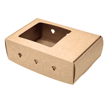 Embalagem Basculante Papel Kraft (19 x 13 x 6 cm) liso - 100 unidades