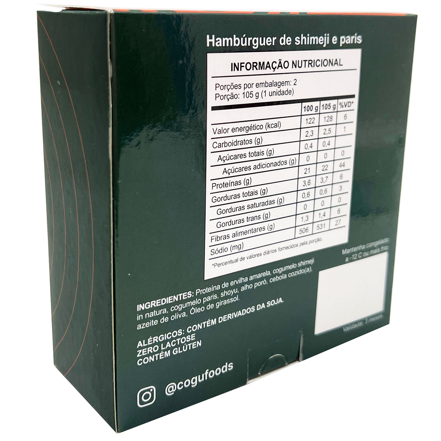 Embalagem Para Refrigeração de Hambúrguer (10 x 4 x 10 cm) Personalizada