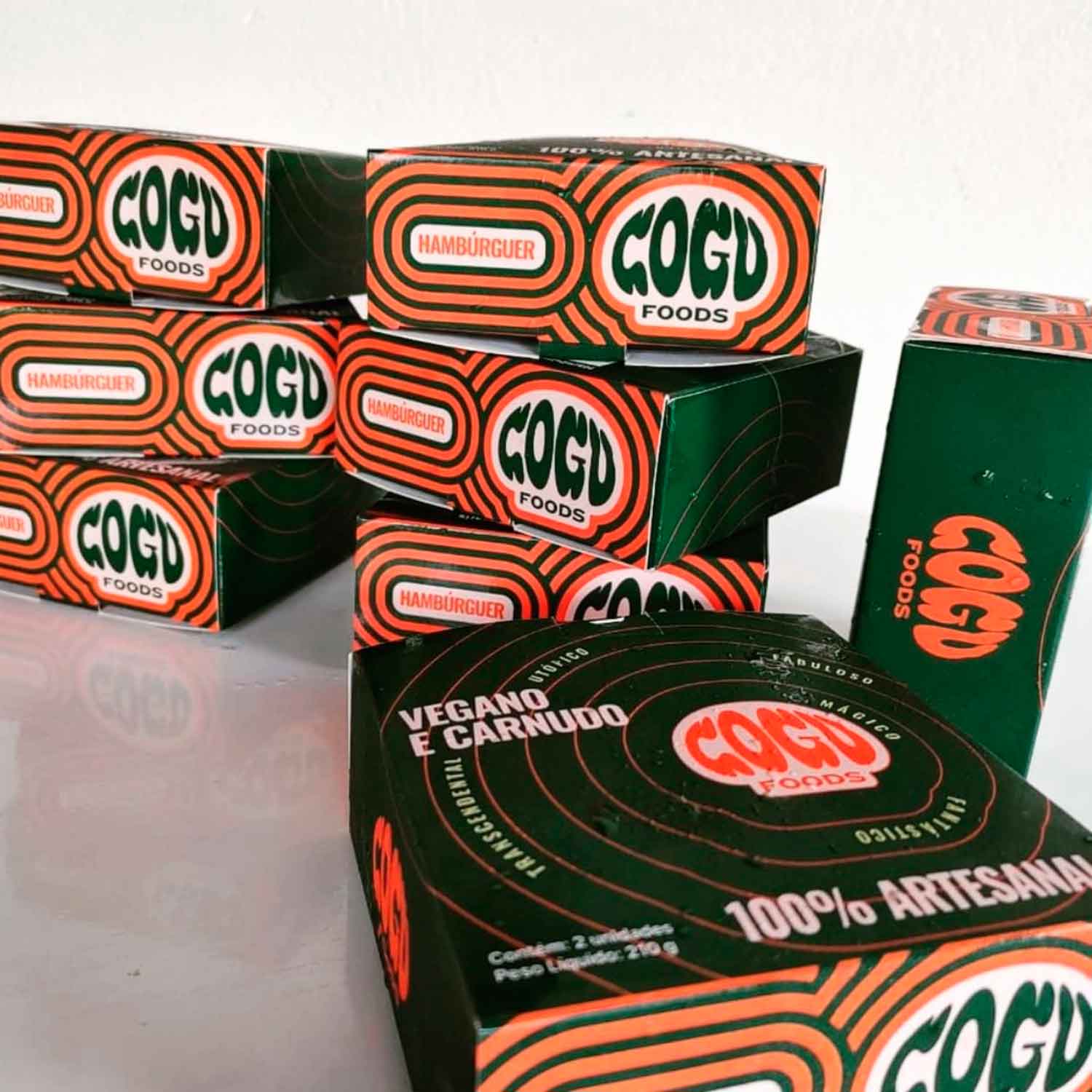 Embalagem Para Refrigeração de Hambúrguer (10 x 4 x 10 cm) Personalizada