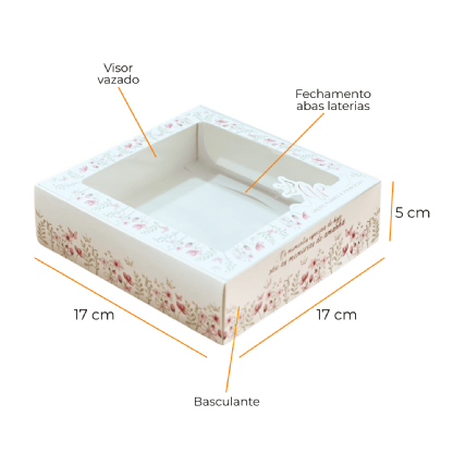 Embalagem para Presente Multiuso (17 x 17 x 5 cm) Personalizada