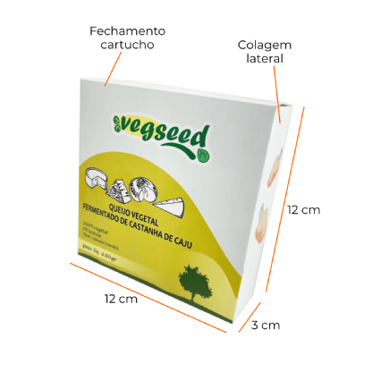 Embalagem Para Refrigeração de Queijo (12 x 3 x 12 cm) Personalizada