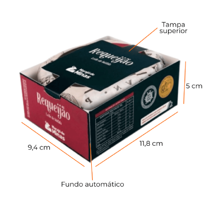 Embalagem Para Refrigeração de Queijo (9,4 x 11,8 x 5 cm) Personalizada