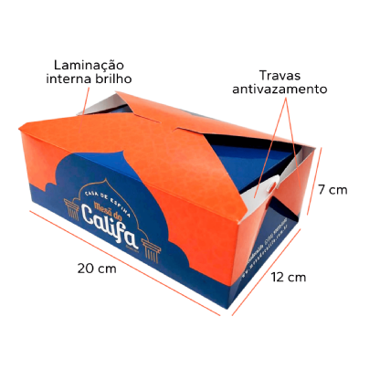 Embalagem Antivazamento (20 x 12 x 7 cm) Personalizada