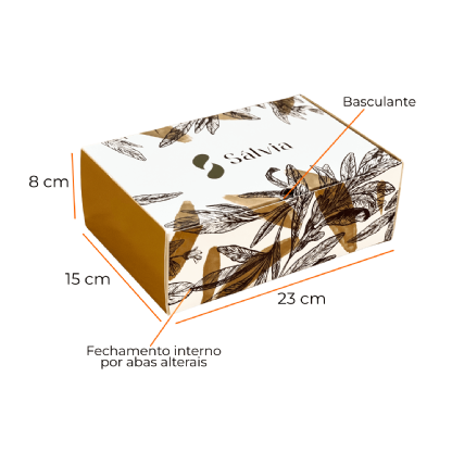 Embalagem Multiuso para Doces e Salgados (23 x 15 x 8 cm) Personalizada