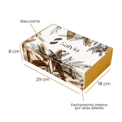 Embalagem Multiuso para Doces e Salgados (29 x 18 x 8 cm) Personalizada