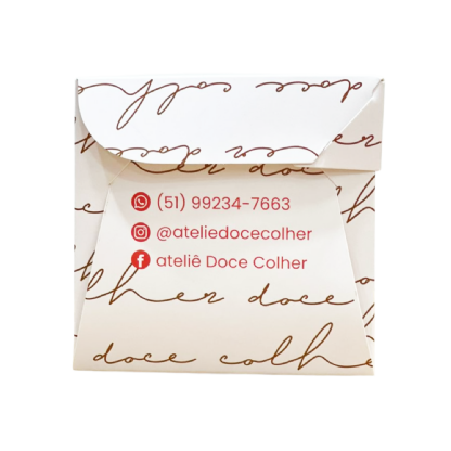 Embalagem Bolo Fatia s/ Berço (17 x 10 x 10 cm) Personalizada