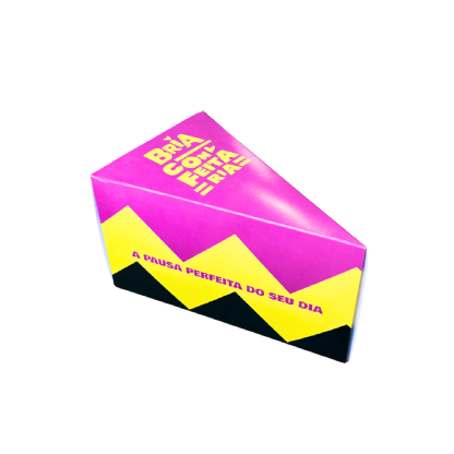 Embalagem Bolo Fatia c/ Berço (16,5 x 10 x 10 cm) Personalizada
