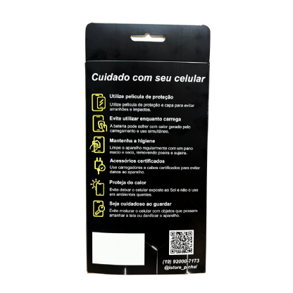 Embalagem para Capinha de Celular (11,5 x 3,5 x 20 cm) Personalizada
