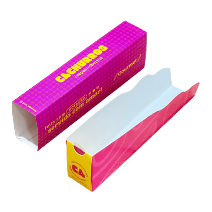 Embalagem para Churros Delivery Gourmet (20 x 3,5 x 6 cm) Personalizada