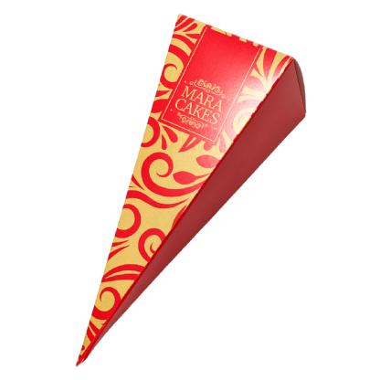 Embalagem para Cone Trufado (5,7 x 5,7 x 15,7 cm) Personalizada