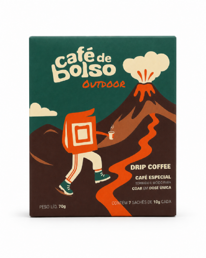 Embalagem para Drip Coffee (11 x 6,5 x 13 cm) Personalizada
