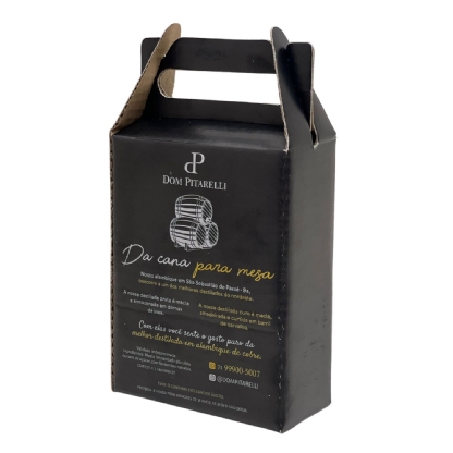 Embalagem Maleta Empastada para Kit de Garrafas (9 x 4,5 x 12 cm) Personalizada