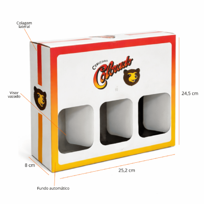 Embalagem Empastada para Kit de Cerveja Artesanal (25,2 x 8 x 24,5 cm) Personalizada