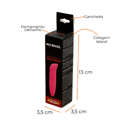 Embalagem Expositora para Sexshop (3,6 x 3,6 x 13 cm) Personalizada