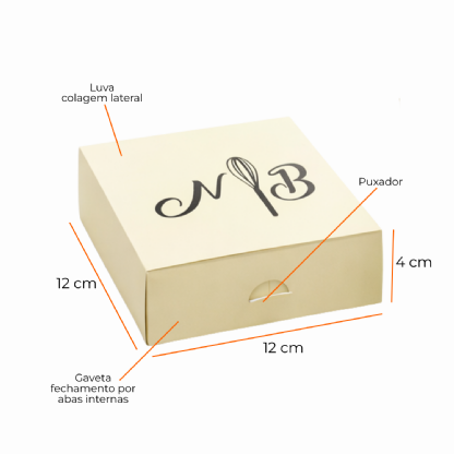 Embalagem Gaveta Multiuso (12 x 12 x 4 cm) Personalizado