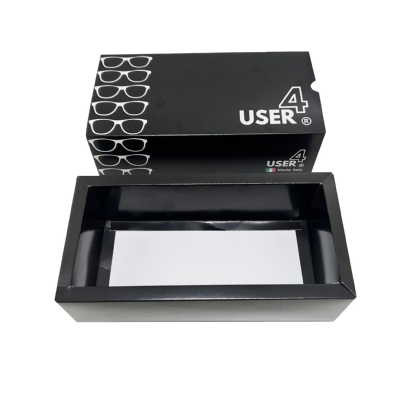 Vista interna da caixa gaveta personalizada para óculos â Multicaixasnet