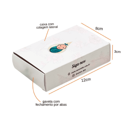 Embalagem Gaveta Multiuso (12 x 8 x 3 cm) Personalizada