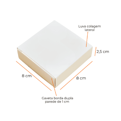 Embalagem Gaveta Multiuso (8 x 8 x 2,5 cm) Personalizada