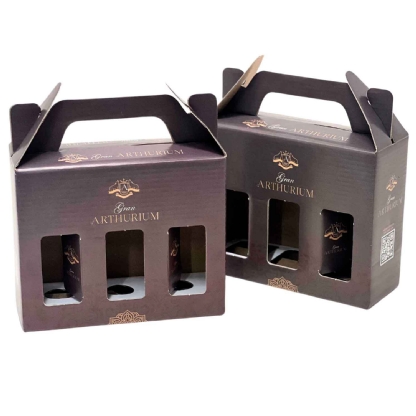 Embalagem Maleta Empastada para Kit de Garrafas (16,5 x 6 x 13,5 cm) Personalizada