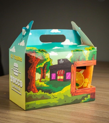 Embalagem Maleta Kit Lanche Delivery (20 x 11 x 13,5 cm) Personalizada
